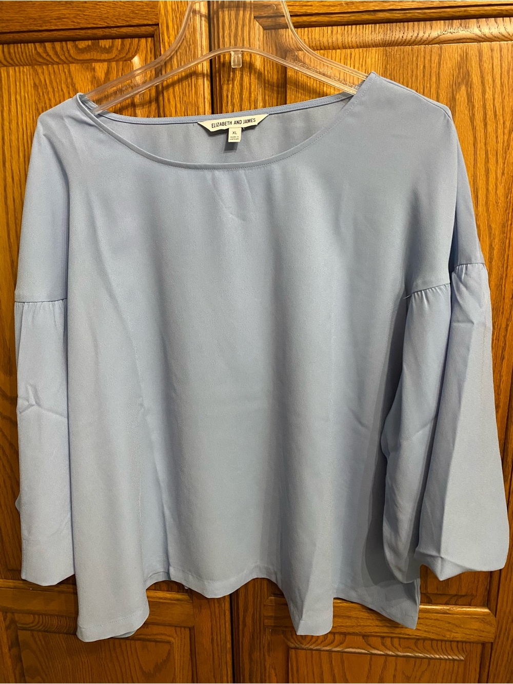 Elizabeth and James Pale Blue Long Sleeve Blouse